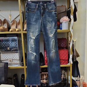 Hollister Women's Distressed Bootcut Jeans
